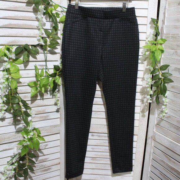 Calvin Klein pull-on plaid tapered stretch pants (492) - Picture 2 of 10